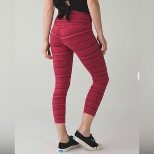 Lululemon Wunder Under Crop 6 Cyber Boom Juice